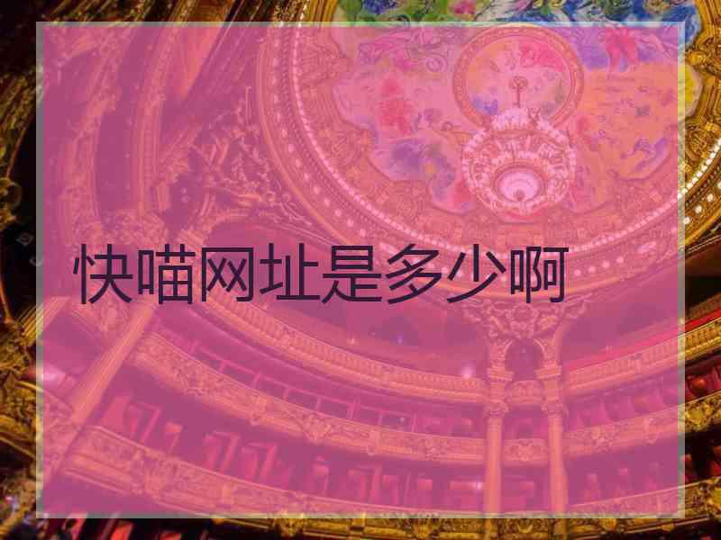 快喵网址是多少啊