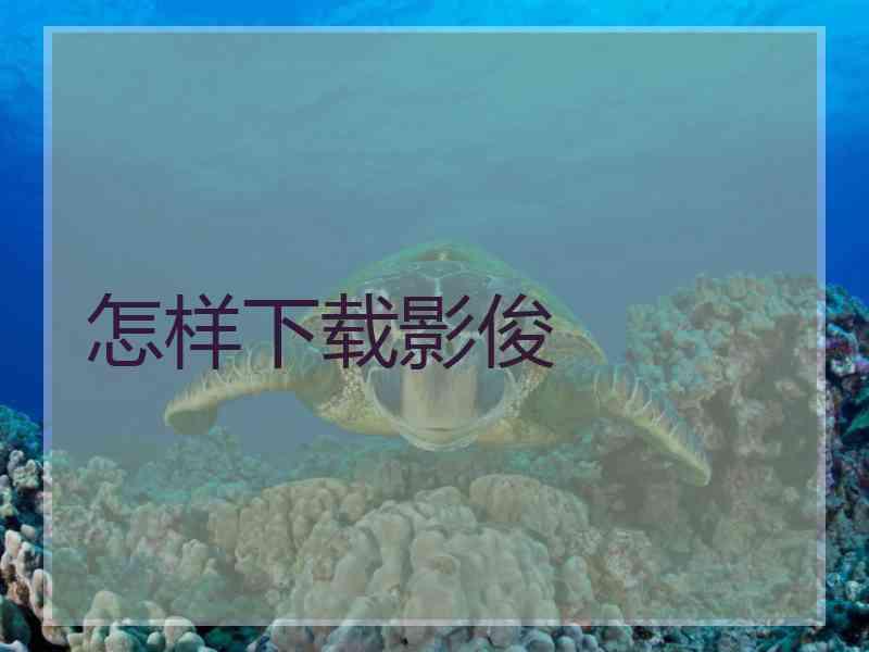 怎样下载影俊