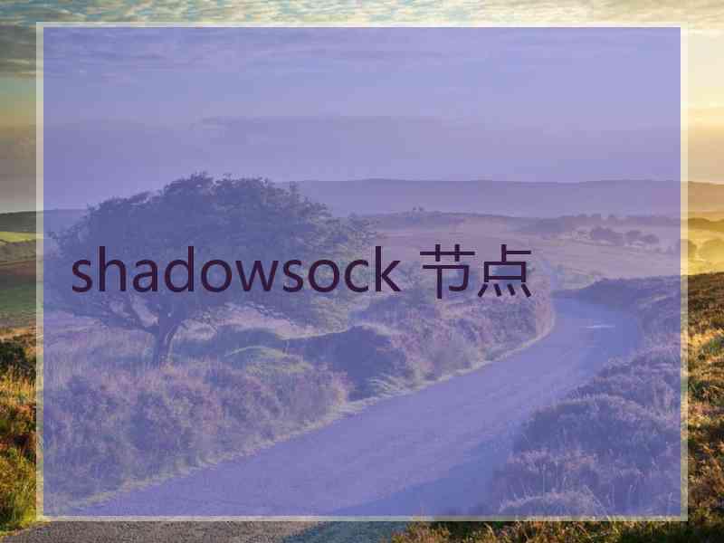 shadowsock 节点