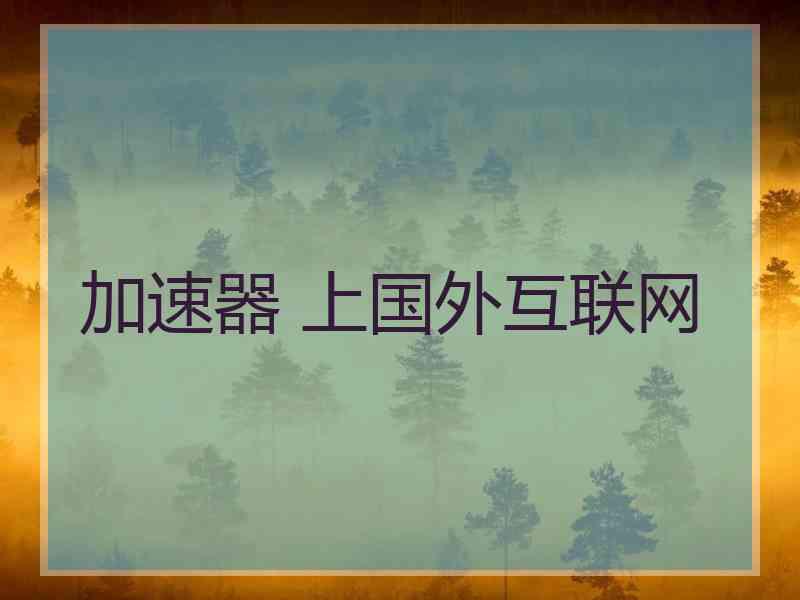 加速器 上国外互联网