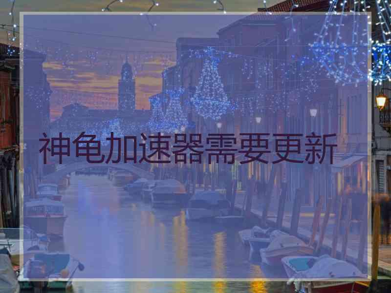 神龟加速器需要更新