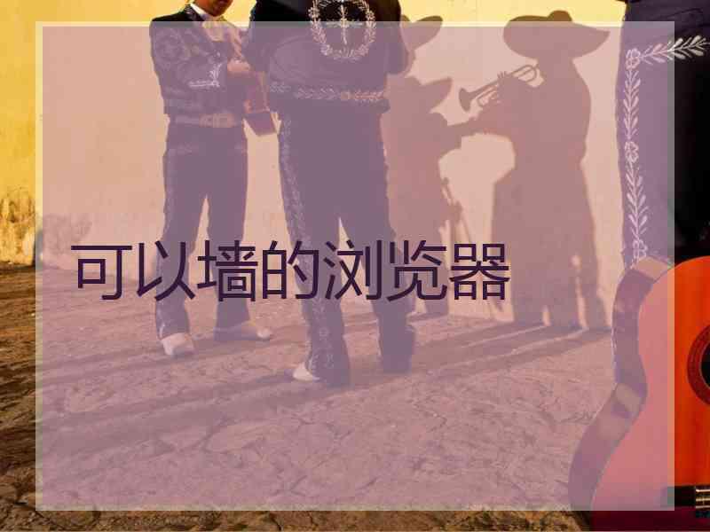 可以墙的浏览器